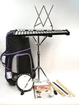 Yamaha Bell Percussion Kit W/ Stand, Pad, Mallets, Sticks, & Rolling Case. Fixed Price $250.00.