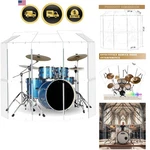 Portable Shield 5 Panels Acrylic Sound Barrier For Studio Gigs. Fixed Price $574.10.