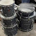 Premier Vintage Drum Set Kit Blue Pearl Finish Made England. Fixed Price $750.00.