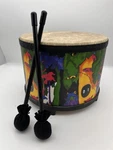 Remo Kids Percussuon Rain Forest Floor Tom 10 With Drumsticks. Fixed Price $39.99.