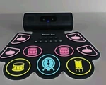 Drum Kit 9 Pad Electronic Portable Roll Up Set W/out Pedals & Sticks, No Charger. Fixed Price $18.00.