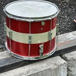 Nice Vintage Ludwig 15X13 Red Silver Sparkle Marching Snare Or Tom Band. Fixed Price $285.80.
