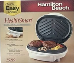 Hamilton Beach #25219 Indoor Contact Grill New, White Discontinued Item. Fixed Price $29.81.