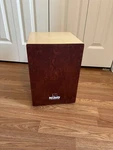 Nino Birch Wood Cajon Natural Body Wine Red Front Plate. Fixed Price $100.00.