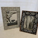 2 World Market Bone Resin Photo Frames Stained Wood Standing. Sizes. See Desc.. Fixed Price $37.00.