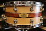 Pearl Music City Custom - 14"X6.5" Solid Maple Snare Drum In Natural Hand Rubbed. Fixed Price $1099.99.