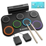 Donner Electric Drum Set Upgrated, 7 Pads Electronic Roll DED-20R. Fixed Price $127.35.