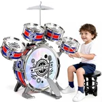 Kids Drum Set For Toddlers 1 3, Light-up 5PCS Beginner With Stool. Fixed Price $47.69.