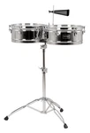 Gon Bops Fiesta Series 14"/15" Timbales Set Chrome. Fixed Price $608.16.