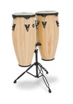 Lp Latin Percussion City Conga Drums Set W/ Stand, Natural Wood, 10" 11". Fixed Price $429.99.