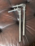 (2) Pearl Uni-lock Rack Tom Drum Along Arm Mount Holder -pair. Fixed Price $75.00.