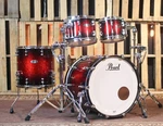 Pearl Reference Pure Scarlet Sparkle Burst Lacquer Drum Set - 22, 10, 12, 16. Fixed Price $4385.00.