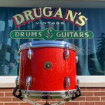 1960S Gretsch 9X13 Tom Single Drum Round Badge 6-PLY Tangerine Sparkle. Fixed Price $360.49.