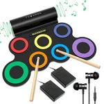 Rocksocki Electric Drum Set, Electronic 7-PAD, 5-9 Yrs Old. Fixed Price $88.85.
