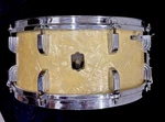 Leedy 1948 Maple/chrome-brass Broadway Snare Drum White Marine Pearl. Fixed Price $800.00.
