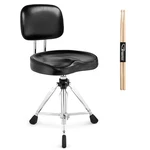 Ktaxon Throne With Backrest,drum Stool Adjustable Height 5A Drumsticks. Fixed Price $59.74.