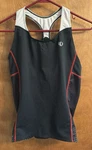 Pearl Izumi Pro Women's Black Tank Top Red White Mesh Size Large Built In Bra. Fixed Price $14.99.