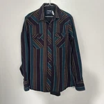 Wrangler Shirt Mens 16.5 36 Striped Thick Flannel Pearl Snap Cotton Xlong Tail. Fixed Price $49.99.