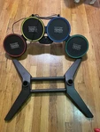 Harmonix 822148 PS3 PS2 Playstation Rock Band Wired Drums & Stand. Fixed Price $140.00.