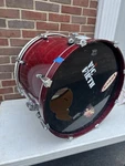 Premier Xkp Birch 22" Bass Drum Cherry Lacquer Red - Made In England. Fixed Price $92.82.