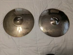 Sabian Neil Peart Paragon Hi-hats Brilliant 14 Inch Autograph W/2 Cymbal Felts. Fixed Price $475.00.