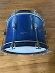 Vintage Rogers Spotlight Blue Sparkle 14X20 Virgin Bass Drum. Fixed Price $350.00.