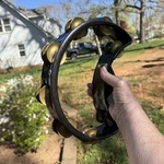 Rhythm Tech DST10 Drum Set Tambourine Black 8 Double Row 32 Steel Jingles. Fixed Price $35.00.