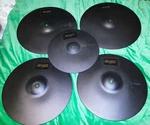 Pintech Lot Of 5 Cymbals 1-14" Hi-hat 2-16" Crash & 2-18" Ride. Fixed Price $94.99.