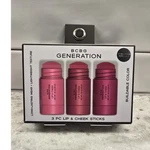 Bcbg Generation 3-PC Lip & Cheek Sticks Set Pink/berry Buildable Long Lasting. Fixed Price $16.50.