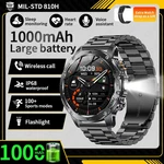 Tactical Smart Watch Men 1000MAH Battery Led Torch Blood Pressure Waterproof. Fixed Price $44.90.