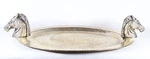 Horse Heads Hand Hammered Tray Silver Copper Mid Century Arts & Crafts. Fixed Price $450.00.