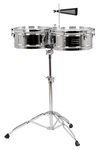 Gon Bops Fiesta Series 13"/14" Timbalelatin Drum Set Chrome Percussion. Fixed Price $544.99.