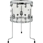 Design Series Acrylic Floor Tom With Chrome Hardware 14 X 12 In Clear. Fixed Price $499.00.