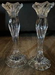 Cristal Arques Durand Candle Sticks - Set Of 2. Fixed Price $15.00.