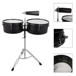 High Quality 13" & 14" World Drum Set Latin Percussion With Stand Black Color. Fixed Price $91.98.