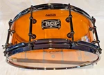 Rci Starlite - 5.5 X14 Amber Acrylic Snare Drum W/ Black Nickel Chrome Hardware. Fixed Price $459.00.
