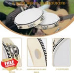 6IN Wood Tambourine Guiro Maracas Shakers Triangle Music Set. Fixed Price $44.99.