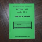 Ace Rhythm FR-1 Service Manual Repair Schematic Diagram FR1. Fixed Price $23.31.