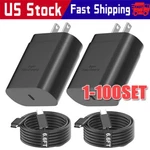 25W Type Usb-c Fast Wall CHARGER+6FT Cable For Samsung Galaxy S20 S21 5G Lot. Fixed Price $427.68.