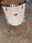 Pearl Export New Fusion 16 Floor Tom Slipstream White. Fixed Price $149.00.