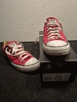 Converse Chuck Taylor All Star Ox Red M9696. Mens 9, Women's 11.. Fixed Price $19.00.