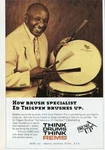 1997 Small Print Of Remo Brush Up Pad W Ed Thigpen. Fixed Price $9.99.