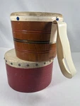Vintage Pan-american Bongo Drums Elkhart Indiana Solid Cuban Wood Mid-century. Fixed Price $93.00.
