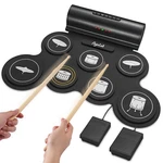 Pogolab Electric Drum Set 7-PAD Roll-up Wireless Built-in Speaker/pedal. Fixed Price $63.33.