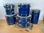 Rogers Cleveland Buddy Rich Holiday Drum Set Blue Onyx Wood Dyna Canister Throne. Fixed Price $4000.00.