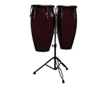 Latin Percussion Aspire Series 11" 12" Conga Set W/ Double Stand - Dark Wood. Fixed Price $489.99.