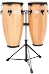 Toca Synergy Wood Conga Drums Set Percussion W/ Stand - Natural. Fixed Price $419.99.