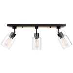Globe Electric 59798 3-LIGHT Track Lighting, Wood Toned And Matte Black Finis.... Fixed Price $118.20.