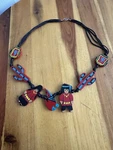 Wooden Cactus Coyote Native American Indians Navajo Homemade Necklace Rodeo. Fixed Price $11.99.