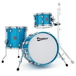 Drum Set Pack Aqua Sparkle Blue 3 Pc Premier Genista Heritage 18" Bass. Fixed Price $1499.00.